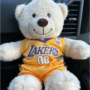 Build a bear teddy in LA laker outfit